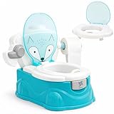 ⭐ TRANSICIÓN REALISTA AL BAÑO: Con su tapa funcional, tirador mecánico y compartimento para papel, este WC de aprendizaje imita la experiencia de los adultos, motivando al bebé a imitar hábitos de higiene saludables desde el primer día.