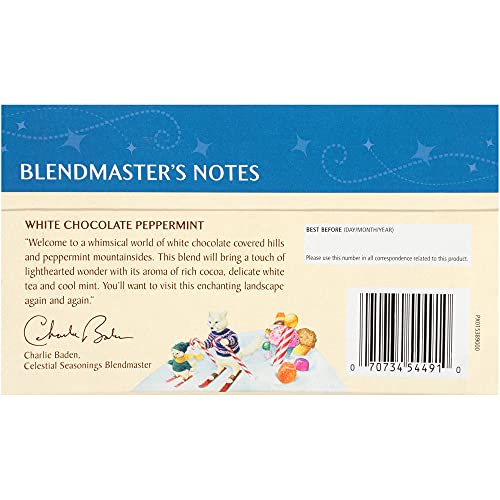 Celestial Seasonings White Tea, White Chocolate Peppermint, Contains Caffeine, 20 Tea Bags (Pack Of 6) #TOP1