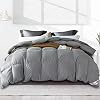 Amazon Brand – Umi Bettdecke 135x200cm Ganzjahresdecke Daunedeck mit Daunen und Federn,Bauwolle,Daune Steppdecke,Superleicht und Warm(Grau,Ganzjahresdecke)