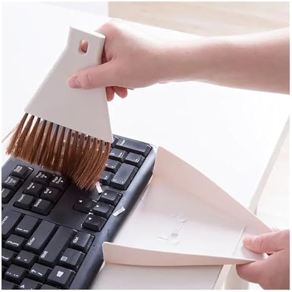 Совок и щетка для стола, набор «Desk Dustpan and Pan Mini Broom Set» (бежевый)