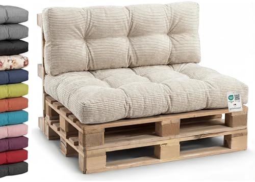 Gutekissen® Coussin de Palette Extérieur – Confort en Mousse pour Salon de Jardin, Terrasse,...