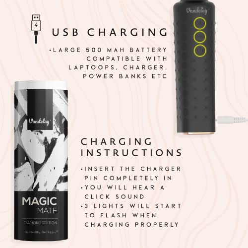 Image of Vandelay (UK) Magic Mate Sports Massager Diamond Edition (Matte Black)