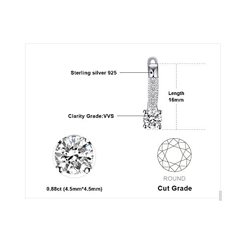 JewelryPalace 925 sterling zilver, 1 karaat zirkonia, oorbellen, cadeau voor vrouwen, roségoud goud - Image 3