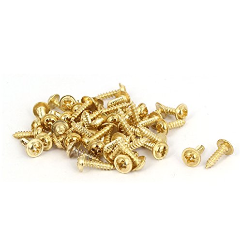 Sourcingmap 50mm x 50mm Angle Brackets Corner Braces Flat L Shape Repair Plates 12PCS, Gold Tone - Image 3