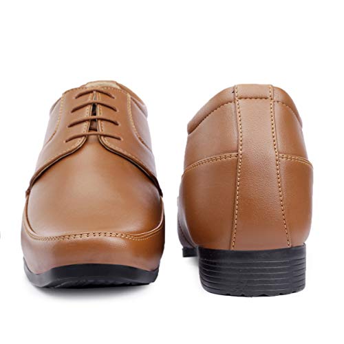 Image of BXXY Men's 2 inch Height Increasing Synthetic Material Formal Moccasion, Slip-On Shoes with Pu Sole.