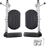 Verstellbare Rollstuhl Beinstützen aus(2er Set)|Höhenverstellung 40-70cm|100kg Tragkraft |Winkelverstellung 90°-180°|für die meisten Rollstuhlkomponenten und ideal für Rollstuhlfahrer und Pflegekräfte