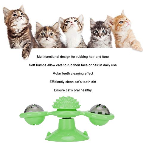 Brinquedo giratório para gatos, brinquedo giratório para gatos, moinho de vento, flexível, suave e a