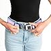 Buckle-Down Belt, Seatbelt Buckle Belt, Flag Transgender Baby Blue Baby Pink White, 30 to 44 Inches