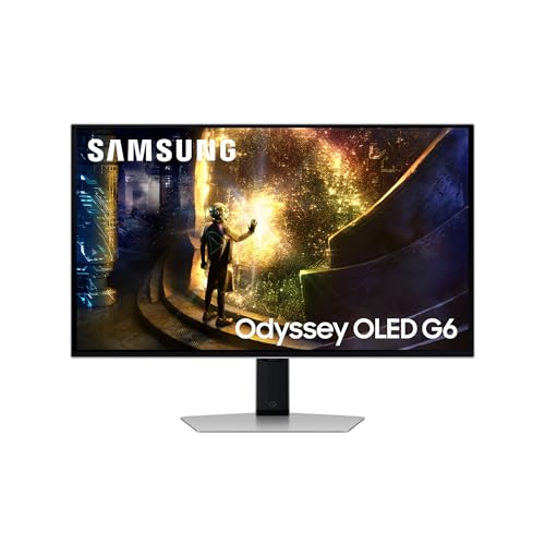 Samsung Ecran 27' Gaming Odyssey OLED G6 - G60SD 240Hz 2560x1440 0.03ms 250cd/m² 2xHDMI 1xDisplayport Pied Réglable en Hauteur Orientable Pivot Inclinable