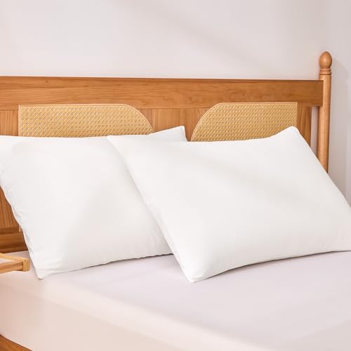 Amazon Basics Cooling Pillow Cases for Hot Sleepers, Soft Pillow Covers, Silky Smooth on Hair and Skin, High Elastic and Envelope Closure for Snug Fit, 20" x 36", King, White, Pack of 1 - image 2