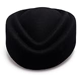 Lawliet Wool Air Hostesses Cocktail Fascinator Base Pillbox Hat Millinery Craft A049 (Black)