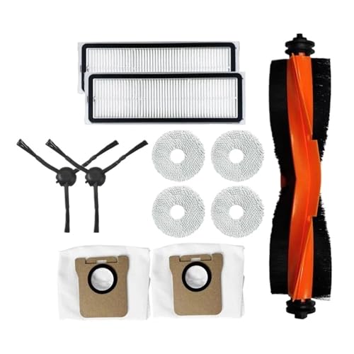 Robot Vacuum Cleaner Spare Parts Main Roller Brush/Side Brush/Mop Cloth/Dust Bag/HEPA Filter,Compatible for Dreame Bot X10 .Robot Vacuum Replacement Parts