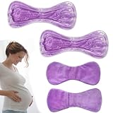 Reusable Perineal Ice Packs for Postpartum & Hemorrhoid Pain Relief, hot & Cold Pack for Women After Pregnancy, 2 Ice Pack and 2 Cover. (Purple)
