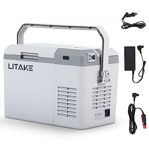 LITAKE 車載冷蔵庫　9L LZ-9L Amazon.co.jp: Litake 車載冷蔵庫 9L ポータブル冷蔵庫 バッテリー内蔵
