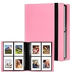Flintronic Photo Albums, 160 Pocket Scrapbook Memory Book, 40 Pages Mini Film Album for Instax Mini, Zink & Sprocket Photo Paper - Pink