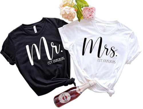 Mr and Mrs Shirts Matching Couple Shirts Just Married...