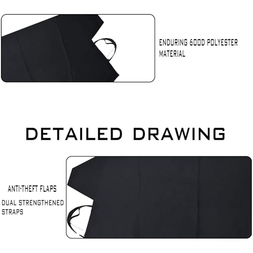 Image of 1 Pcs Black Windshield Cover for Ice Snow, Car Windshield Cover 75 Inches X47.25 Inches for Most Car, Suvs Car Snow Cover