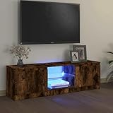 Lumières LED RVB : ce meuble TV est doté de lumières LED RVB, qui ont différents menus pour changer la couleur des lumières et laisser la couleur s'ajuster automatiquement.