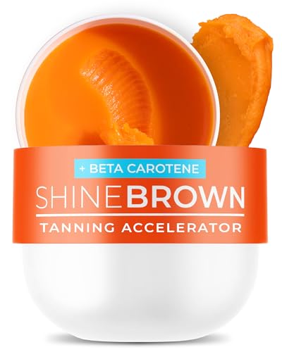 BYROKKO Shine Brown Beta Carotene Acelerador del Bronceado 210 ml – Bronceador en Crema para Sol y Solárium – Intensificador con Aceite de Zanahoria y Vitamina E – Fórmula Resistente al Agua