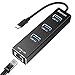 USB-C Hub Ethernet Adapter,USB Type C to USB 3.0 Ports Network converter,10/100/1000M,Compatible Thunderbolt 3 MacBook Pro 2018/2017/2016,USB Flash Drive and OtherDevices.