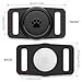 GOCII for Airtag Dog Collar Holder 2 Pack,Waterproof Dog Collar Holder for Apple AirTag(Gen 1 & 2),Silicone Air Tags Case for Dog Collars(Black)