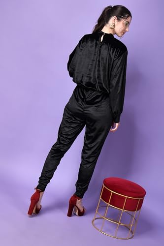 Image of POPWINGS Velvet Co-Ord Set for Women || Shirt and Trouser Co-ord for Girls || Casual Full Sleeves Co-Ords Set for Women Dress