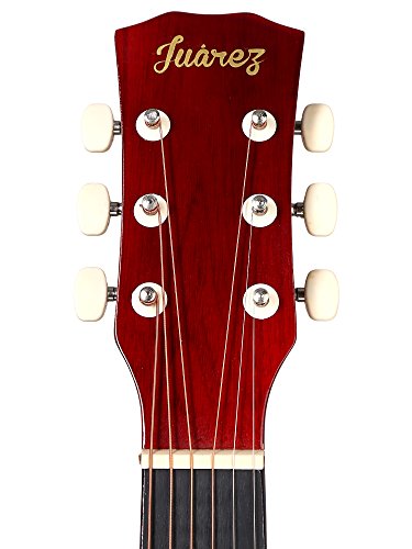 Image of Juarez Lindenwood Acoustic Guitar Kit, JRZ38C /3TS 38 Inches Cutaway, 38C With Bag, Strings, Picks And Strap, 3TS Sunburst