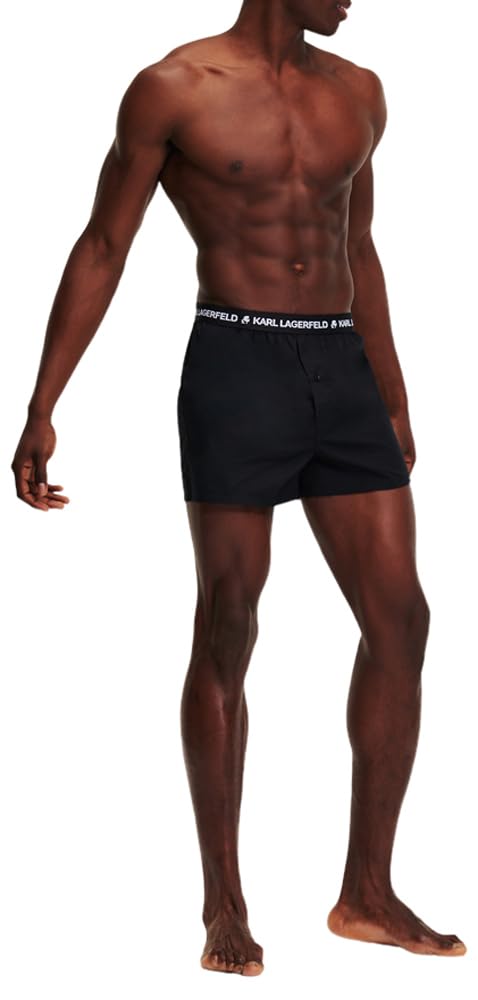 KARL LAGERFELD Herren Logo Woven Boxer Shorts (3 Pack)
