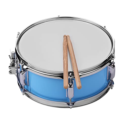 Btuty 12inch Snare Drum Head with Drumsticks Shoulder Strap (Light Blue)