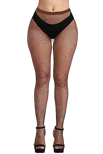 Image of CozyWow Fishnet Tights for Women, High Waist Footed Fishnet Stockings Soft and Stretchy, Womens Patterned Tights 10+ Colors