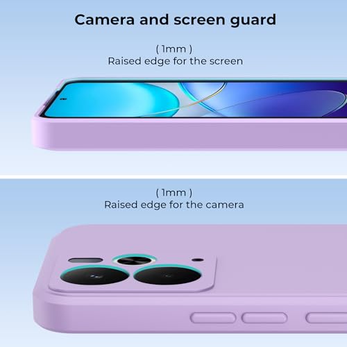 Image of A rtistque Back Cover Case for Realme 14T 5G with Camera Protection | Shockproof TPU|Stylish Protective Design|Slim Fit|Ultra Matte| Back Cover - Purple