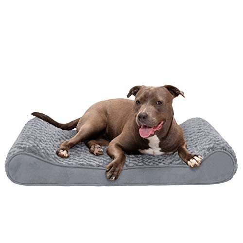 Furhaven Pet Dog Bed | Cooling Gel Foam Ultra Plush Faux Fur Ergonomic