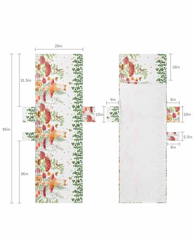 Mushroom Beach Lounge Chair Towel Cover, Soft Chaise Lounge Towel with Side Pockets Patio Pool Chairs Cover for Beach/Pool Sunbathing 29x85 Spring Summer Botanical Eucalyptus Leaves