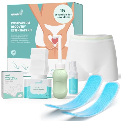 GROWNSY 15pc Postpartum Essentials Recovery Kit for Women, Green ...