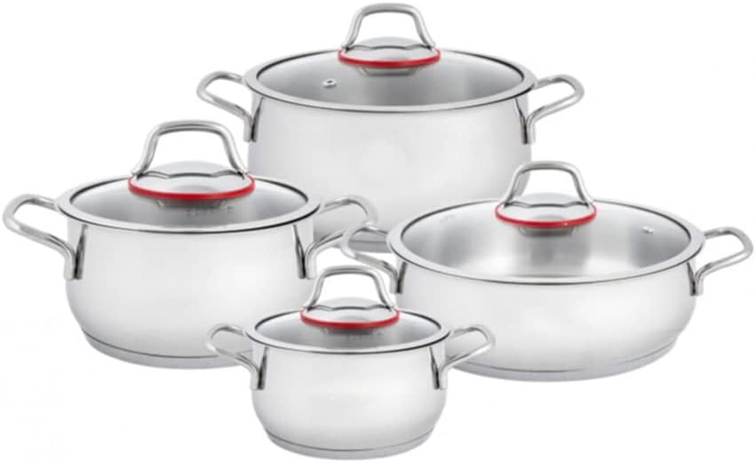 Cookware Set 8 Piece Steel Kitchen Supplies Handy Non-Stick