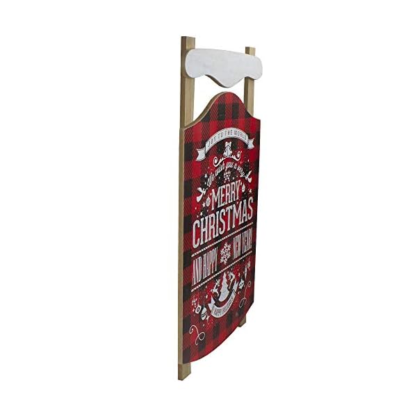   Northlight-24-Red-and-Black-Buffalo-Plaid-Merry-Christmas-Sled-Wooden-Hanging-Wall-Sign