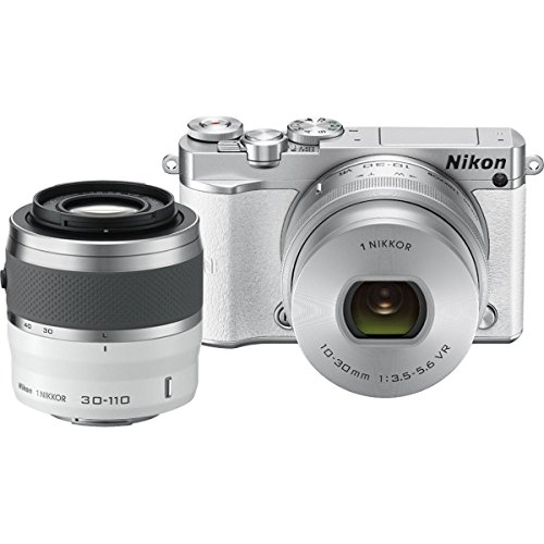 Nikon 1 J5 Mirrorless Digital Camera w/ 10-30mm PD-ZOOM Lens & 30-110mm Lens (White)
