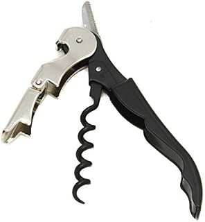 Chef Craft 21318 1-Piece Waiters Corkscrew, Black and Silver, 4-1/2-Inch