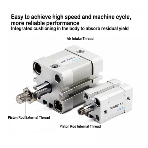 Cylindre pneumatique compact résistant aux espaces étroits ADN 100 - 4