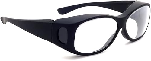 Gafas de seguridad láser - Filtro Co2/Excimer en plástico negro estilo marco de ajuste.