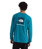The North Face Men's Evolution Regenerative Ink Box NSE Long-Sleeve Tee, Regular Fit Cotton Shirt with Logo Graphic & Set-in Sleeves