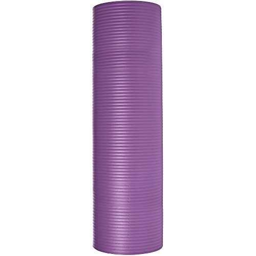 Image of AmazonBasics 13mm Extra Thick Yoga and Exercise Mat with Carrying Strap, Purple & 13mm Extra Thick Yoga and Exercise Mat with Carrying Strap, Blue Combo