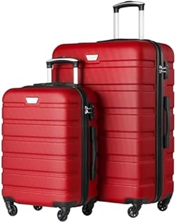 COOLIFE Suitcase Trolley Carry On Hand Cabin Luggage Hard Shell Travel Bag Lightweight with TSA Lock and 2 Year Warranty Durable 4 Spinner Wheels (Black/Brown, L(77cm 93L))