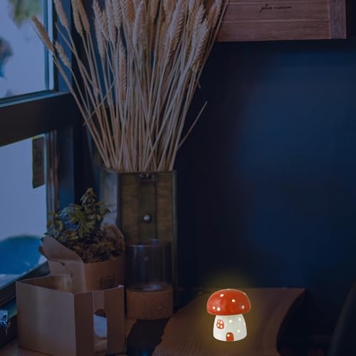 Lámpara de Mesa de Noche de Cerámica Color Rojo miniatura 6