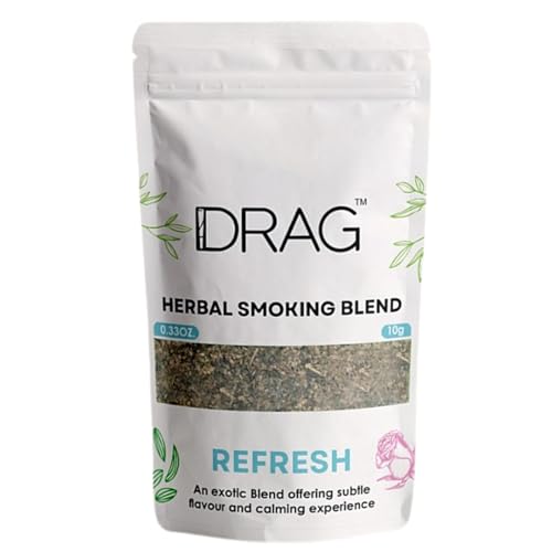 Herbal Smoking Blend - Drag (Blend of Exotic Flowers and Herbs) 10grams (0.35oz) (Refresh)