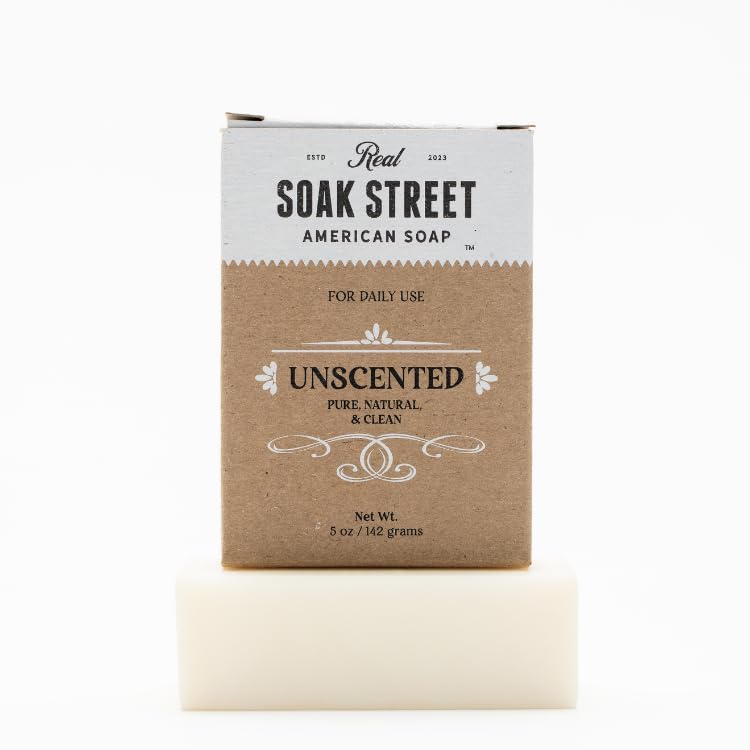 Real American Soap, Clean & Unscented (Single 5oz Bar) – Long-Lasting, Moisturizing Natural Bar Soap with Grass-Fed Tallow, Gentle Lard, & Coconut Oil for All Skin Types & Daily Use (1) image 4