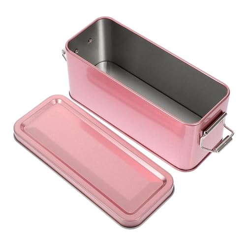Boîte en métal de qualité supérieure rectangulaire avec couvercle or rose