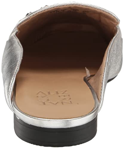 Naturalizer Women's Emiline-Mule, Silver Leather, 12 Wide #TOP2