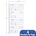 2 Pack Receipt Books with Carbon Copies, Rent Receipt Book, 2-Part Carbonless, 5.24
