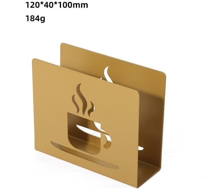 uchwyt na serwetki, Uchwyt na serwetki 12 * 4 10 CM 1-3 SZT. Złote serwetniki stół(Tableware,W:12*D:4*H:10cm 3pcs)